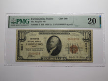 Load image into Gallery viewer, $10 1929 Farmington Maine ME National Currency Bank Note Bill Ch. #5861 VF20 PMG