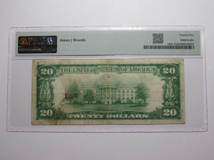 $20 1929 Clifton Kansas KS National Currency Bank Note Bill Ch. #7178 VF25 PMG