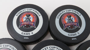 5 2002 Stanley Cup Finals All Five Games NHL Official Pucks! Not Used Hurricanes