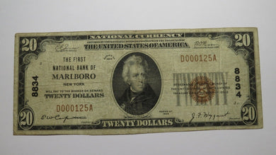 $20 1929 Marlboro New York NY National Currency Bank Note Bill Ch. #8834 FINE
