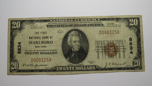$20 1929 Marlboro New York NY National Currency Bank Note Bill Ch. #8834 FINE