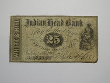 Load image into Gallery viewer, $.25 1862 Nashua New Hampshire Obsolete Currency Bank Note Bill Indian Head Bank