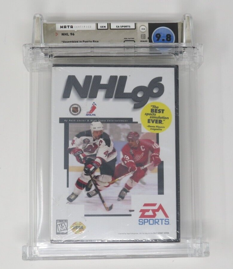 New NHL '96 Hockey Sega Genesis Factory Sealed Video Game Wata Graded 9.8 B+