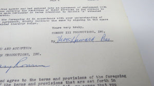 1959 "Have Rocket, Will Travel" Three Stooges Signed Contract Moe, Larry & Curly
