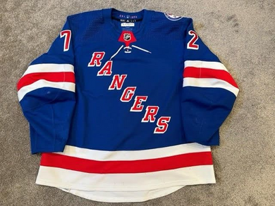 2021-22 Filip Chytil New York Rangers Game Used Worn Hockey Jersey Gilbert Patch