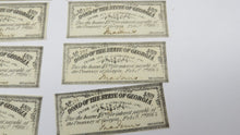 Load image into Gallery viewer, 12 Sequential $8 1863 Georgia Bond Coupons! Obsolete Currency Bank Note Bills