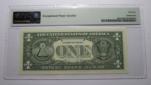 $1 2017 Repeater Serial Number Federal Reserve Currency Bank Note Bill PMG UNC66