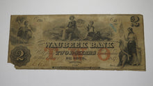 Load image into Gallery viewer, $2 1857 De Soto Nebraska NE Obsolete Currency Bank Note Bill! Waubeek Bank RARE