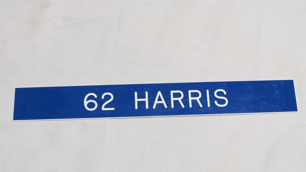 1995 Harris #62 St. Louis Rams Game Used NFL Locker Room Nameplate Los Angeles