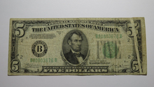 Load image into Gallery viewer, $5 1934-B Gutter Fold Error Federal Reserve Bank Note Currency Bill! Big Fold!