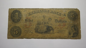 $5 1853 Columbia South Carolina SC Obsolete Currency Bank Note Bill! Exchange