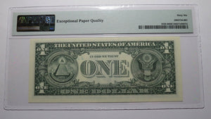 $1 2003 Radar Serial Number Federal Reserve Currency Bank Note Bill PMG UNC66EPQ