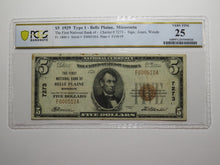 Load image into Gallery viewer, $5 1929 Belle Plaine Minnesota National Currency Bank Note Bill #7273 VF25 PCGS
