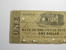 Load image into Gallery viewer, $1 1861 Petersburg Virginia VA Obsolete Currency Bank Note Bill City of Peters