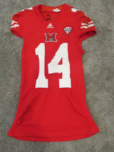 Load image into Gallery viewer, Miami RedHawks Game Used Worn ADIDAS Football Jersey Medium MAC Great Usage!