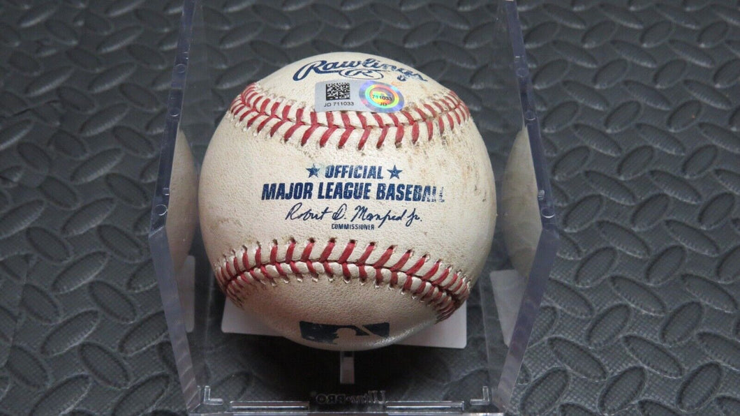 2020 Mike Moustakas Cincinnati Reds Game Used Foul MLB Baseball! Dakota Hudson