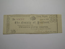 Load image into Gallery viewer, $.25 1862 Liberty Virginia Obsolete Currency Bank Note Bill -County of Bedford