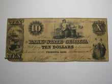 Load image into Gallery viewer, $10 1850 Savannah Georgia Obsolete Currency Bank Note Bill! Bank of State of GA