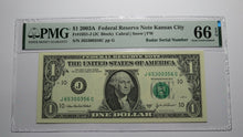 Load image into Gallery viewer, $1 2003 Radar Serial Number Federal Reserve Currency Bank Note Bill PMG UNC66EPQ