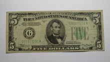 Load image into Gallery viewer, $5 1934-A Gutter Fold Error Federal Reserve Bank Note Currency Bill FINE RARE!
