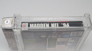 Madden '94 NFL Football Super Nintendo Factory Sealed Video Game Wata Graded 9.2