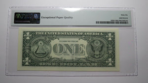 $1 2003 Radar Serial Number Federal Reserve Currency Bank Note Bill PMG UNC66EPQ