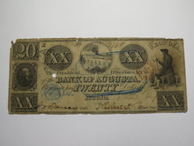 Load image into Gallery viewer, $20 1849 Augusta Georgia GA Obsolete Currency Bank Note Bill! Bank of Augusta