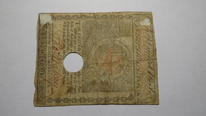$2 1780 Massachusetts Bay MA Colonial Currency Note Bill Two Dollars Revolution