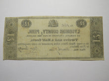 Load image into Gallery viewer, $.12 1838 Black Hole Pennsylvania PA Obsolete Currency Bank Note Lycoming ERROR!