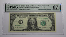 Load image into Gallery viewer, $1 2003 Repeater Serial Number Federal Reserve Currency Bank Note Bill PMG UNC67