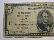 Load image into Gallery viewer, $5 1929 Troy New York NY National Currency Bank Note Bill Charter #721