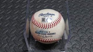 2018 J.T. Riddle Miami Marlins Game Used 2 RBI Single MLB Baseball! 1B Hit