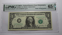 Load image into Gallery viewer, $1 2003 Radar Serial Number Federal Reserve Currency Bank Note Bill PMG UNC65EPQ