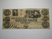Load image into Gallery viewer, $50 1839 Jackson Mississippi MS Obsolete Currency Bank Note Bill -Union Bank