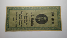 Load image into Gallery viewer, 1861 Confederate Currency Facsimile Political Advertising Note For J.D. McBride