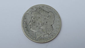 $1 1880-P Morgan Silver Dollar!  90% Circulated US Silver Coin! Tougher Date