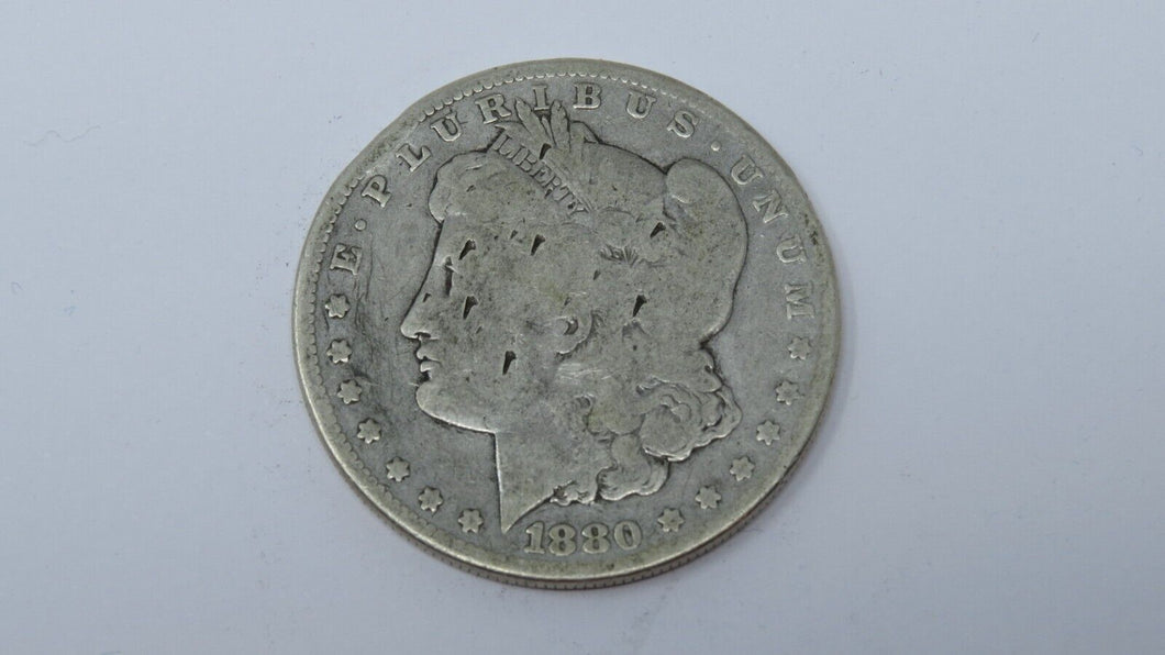 $1 1880-P Morgan Silver Dollar!  90% Circulated US Silver Coin! Tougher Date
