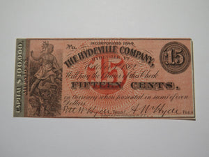 $.15 1862 Hydeville Vermont VT Obsolete Currency Bank Note Bill Remainder UNC++