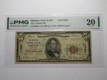 Load image into Gallery viewer, $5 1929 Malone New York NY National Currency Bank Note Bill Charter #11897 VF20