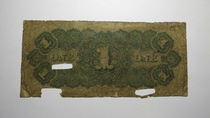 $1 1861 Macon Georgia GA Obsolete Currency Bank Note Bill Macon Brunswick RR Co.