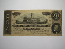 Load image into Gallery viewer, $20 1864 Richmond Virginia Confederate Currency Bank Note Bill RARE T67 VF