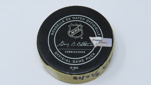2017-18 Magnus Paajarvi Ottawa Senators Game Used Goal Scored NHL Puck -Pyatt A