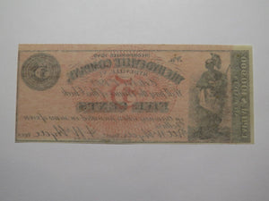 $.05 1862 Hydeville Vermont VT Obsolete Currency Bank Note Bill Remainder UNC++