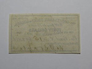 $40 1861 Confederate Bond Coupon Certificate Currency Bank Note Bill UNC