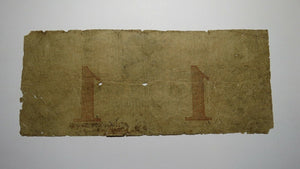 $1 1852 West Killingly Connecticut CT Obsolete Currency Bank Note Bill! Eastern 