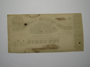 $.10 1862 Raleigh North Carolina Obsolete Currency Bank Note Bill NC State UNC+