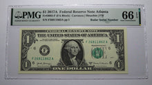Load image into Gallery viewer, $1 2017 Radar Serial Number Federal Reserve Currency Bank Note Bill PMG UNC66EPQ