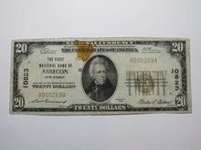 Load image into Gallery viewer, $20 1929 Absecon New Jersey NJ National Currency Bank Note Bill #10823 FINE