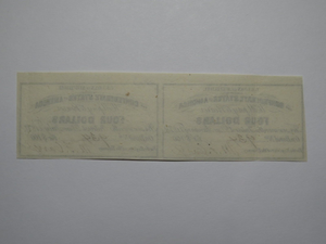 $4 1861 Confederate Bond Coupon Certificate Uncut Sheet Currency Bank Note Bill