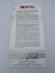 September 28, 2003 New York Rangers Vs. Boston Bruins NHL Hockey Ticket Stub